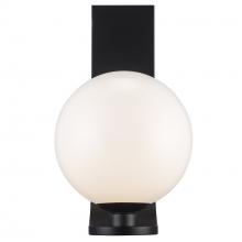 Trans Globe 51570 BK - 1LT SCONCE-7" WHITE GLOBE-BK